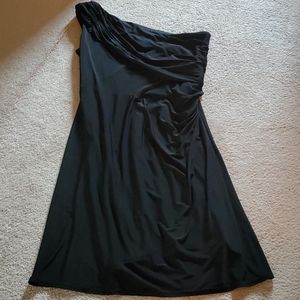 Formal off shoulder black dress 1X